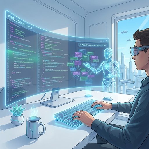 Interface Vibe Coding Futuriste 2025