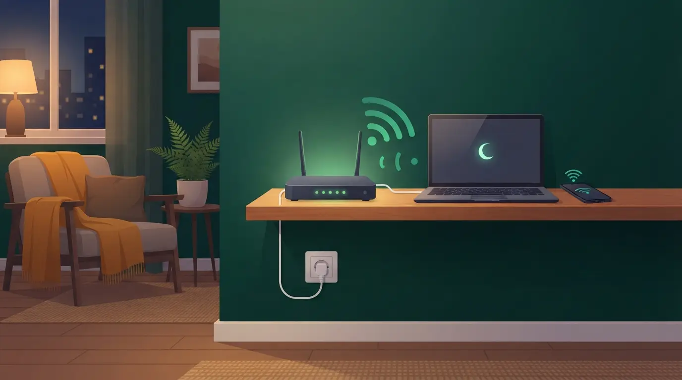 Illustration de Box, Wi-Fi et connexion : la sobriété commence à la maison : Éteindre, passer en Wi-Fi, choisir : les gestes qui allègent la facture